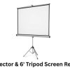 Seamless Projector & 6' Tripod Screen Rentals in Dallas, TX