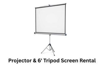Seamless Projector & 6' Tripod Screen Rentals in Dallas, TX