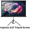 Seamless Presentations with Projector & 8' Tripod Screen Rental in Dallas, Texas