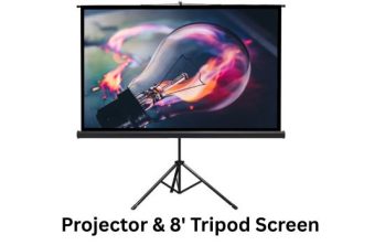 Seamless Presentations with Projector & 8' Tripod Screen Rental in Dallas, Texas