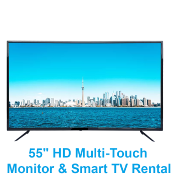 Premium 55" HD Multi-Touch Monitor & Smart TV Rental in Dallas