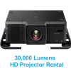 30,000 Lumens HD Projector Rental in Dallas, Texas