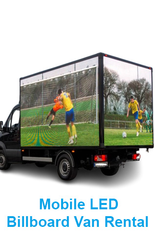 Mobile LED Billboard Van Rental in Dallas, Texas
